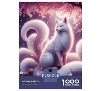 Jigsaw for Teenagers 1000 Pieces Ninetail White Kitsune Puzzles for Adults Toy Wall Decor Analysis And Logic Christmas Birthday Gifts 70x50cm/1000pcs