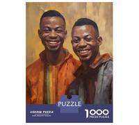 Jigsaw for Teenagers 1000 Pieces Painted AfroAmerican Bros Puzzles for Adults Toy Wall Decor Analysis And Logic Christmas Birthday Gifts 52x38cm/1000pcs