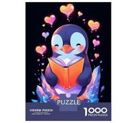 Jigsaw for Teenagers 1000 Pieces Penguin Book Reader Puzzles for Adults Toy Wall Decor Analysis And Logic Christmas Birthday Gifts 70x50cm/1000pcs