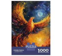 Jigsaw for Teenagers 1000 Pieces Phoenix Moonlight Adult Jigsaw Puzzle Relaxing Games Difficult Challenge Christmas Birthday Gifts 52x38cm/1000pcs