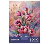 Jigsaw for Teenagers 1000 Pieces Pink Blossom Flower Puzzles for Adults Toy Wall Decor Analysis And Logic Christmas Birthday Gifts 52x38cm/1000pcs