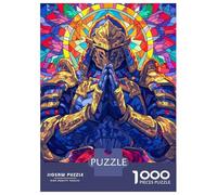Jigsaw for Teenagers 1000 Pieces Praying Samurai Jigsaw for Adults Hands-on Game Precision Cutting Fun Activities at Home 38x26cm/1000pcs