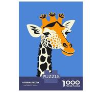 Jigsaw for Teenagers 1000 Pieces Proud Cute Giraffe Jigsaw for Adults Hands-on Game Precision Cutting Fun Activities at Home 70x50cm/1000pcs