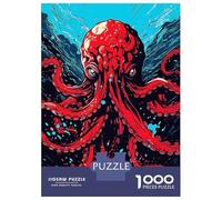 Jigsaw for Teenagers 1000 Pieces Red Octopus Puzzles for Adults Toy Wall Decor Analysis And Logic Christmas Birthday Gifts 70x50cm/1000pcs