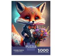 Jigsaw for Teenagers 1000 Pieces Romantic Fox Adult Jigsaw Puzzle Relaxing Games Difficult Challenge Christmas Birthday Gifts 52x38cm/1000pcs