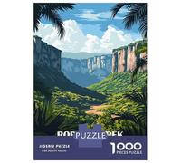 Jigsaw for Teenagers 1000 Pieces Roraima Trek Venezuela Landscape Illustration Jigsaw for Adults Relaxing Games Birthday Present Christmas Birthday Gifts 38x26cm/1000pcs