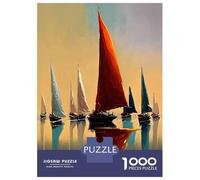 Jigsaw for Teenagers 1000 Pieces Sail Boats Adult Jigsaw Puzzle Relaxing Games Difficult Challenge Christmas Birthday Gifts 52x38cm/1000pcs