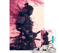 Jigsaw for Teenagers 1000 Pieces Samurai Warriors In Sakura Help The Brain Exercise Home Decoration Impossible Game for Age 14+ Game (38x26cm)