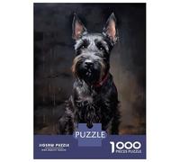 Jigsaw for Teenagers 1000 Pieces Scottish Terrier Puzzles for Adults Toy Wall Decor Analysis And Logic Christmas Birthday Gifts 38x26cm/1000pcs