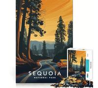 Jigsaw for Teenagers 1000 Pieces Sequoia National Park Tight Cut Fun Problem Solve Fun Relax Fun Time Christmas Art Display (38x52cm)