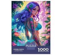 Jigsaw for Teenagers 1000 Pieces Sexy Anime Tattoo Girl Puzzles for Adults Toy Wall Decor Analysis And Logic Christmas Birthday Gifts 70x50cm/1000pcs