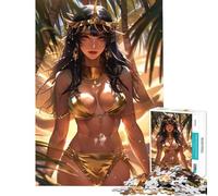 Jigsaw for Teenagers 1000 Pieces Sexy Arabic Cleopatra Girl Challenging To Complete For Family Fun Educational Games for And 14 Years And over (38x26cm)