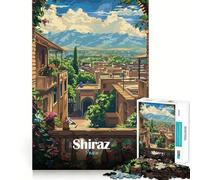 Jigsaw for Teenagers 1000 Pieces Shiraz, Iran Cityscape Flawless Edge Fun Mind Game Gift Cozy Fun Time Christmas Wall Art(38x26cm)