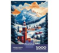 Jigsaw for Teenagers 1000 Pieces Sierra Nevada Spain Mountain Village Adult Jigsaw Puzzle Relaxing Games Improve Memory Challenging Game Gifts 52x38cm/1000pcs