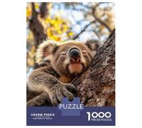 Jigsaw for Teenagers 1000 Pieces Sleeping Koala in Tree Teenager Puzzles Relaxing Games Presents for Women Fun at Home Activities, 38x26cm/1000pcs
