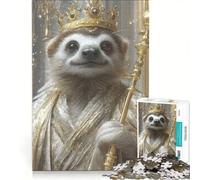 Jigsaw for Teenagers 1000 Pieces Sloth King Hands-on Game Fun Activities at Home with Matching Poster And Trivia Sheet 50x75cm