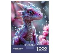 Jigsaw for Teenagers 1000 Pieces Soft Pink Baby Dragon Puzzles for Adults Toy Wall Decor Analysis And Logic Christmas Birthday Gifts 38x26cm/1000pcs