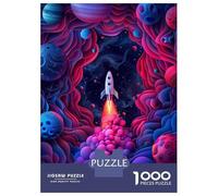 Jigsaw for Teenagers 1000 Pieces Space Rocket 3D Adult Jigsaw Puzzle Relaxing Games Difficult Challenge Christmas Birthday Gifts 52x38cm/1000pcs