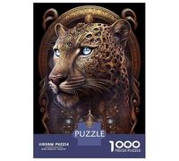 Jigsaw for Teenagers 1000 Pieces Spiritual Cosmic Leopard Jigsaw for Adults Hands-on Game Precision Cutting Fun Activities at Home 70x50cm/1000pcs