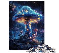 Jigsaw for Teenagers 1000 Pieces Starry Mushroom Realm Jigsaw for Teenagers Pattern Assembly Every Piece Is Unique Unique Birthday And Gifts (38x26cm/1000pcs)