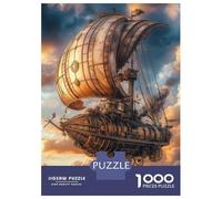 Jigsaw for Teenagers 1000 Pieces Steampunk Airship Puzzles for Adults Toy Wall Decor Analysis And Logic Christmas Birthday Gifts 52x38cm/1000pcs