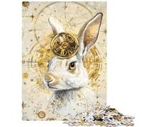 Jigsaw for Teenagers 1000 Pieces Steampunk Rabbit Hands-on Game Pattern Assembly Educational Toy Artists Collection, Fine Art Size 75x50cm
