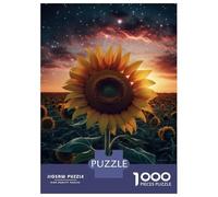 Jigsaw for Teenagers 1000 Pieces Sunflower Field Night Sky Jigsaw for Adults Hands-on Game Precision Cutting Fun Activities at Home 38x26cm/1000pcs