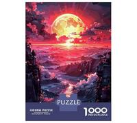 Jigsaw for Teenagers 1000 Pieces Sunset Village Jigsaw for Adults Hands-on Game Precision Cutting Fun Activities at Home 38x26cm/1000pcs