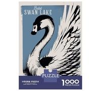 Jigsaw for Teenagers 1000 Pieces Swan Lake Ballet Poster Jigsaw for Adults Hands-on Game Precision Cutting Fun Activities at Home 38x26cm/1000pcs