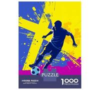 Jigsaw for Teenagers 1000 Pieces Sweden Soccer Player Silhouette Adult Jigsaw Puzzle Toy Wall Decor Improve Memory Christmas Birthday Gifts 52x38cm/1000pcs