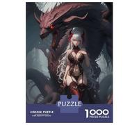 Jigsaw for Teenagers 1000 Pieces The Dragon Queen Jigsaw for Adults Hands-on Game Precision Cutting Fun Activities at Home 70x50cm/1000pcs