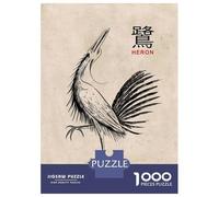 Jigsaw for Teenagers 1000 Pieces The Heron Jigsaw for Adults Relaxing Games Birthday Present Christmas Birthday Gifts 70x50cm/1000pcs