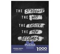 Jigsaw for Teenagers 1000 Pieces The Stronger The Why Jigsaw for Adults Hands-on Game Precision Cutting Fun Activities at Home 52x38cm/1000pcs