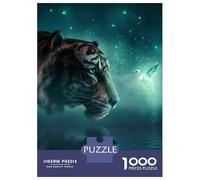 Jigsaw for Teenagers 1000 Pieces Tiger And Humming Bird Adult Jigsaw Puzzle Relaxing Games Difficult Challenge Christmas Birthday Gifts 52x38cm/1000pcs