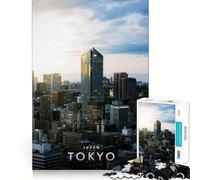 Jigsaw for Teenagers 1000 Pieces Tokyo Skyscraper Tight Cut Fun Problem Solve Fun Relax Fun Time Christmas Art Display(38x26cm)