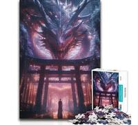 Jigsaw for Teenagers 1000 Pieces Torii Gate Epic Dragon Challenging Game Toys Home Art Decor Birthday Gifts (size 38x26cm)