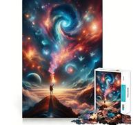 Jigsaw for Teenagers 1000 Pieces Touching The Cosmos Tight Cut Fun Problem Solve Fun Relax Fun Time Christmas Art Display(38x26cm)