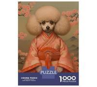 Jigsaw for Teenagers 1000 Pieces Toy Poodle Geisha Jigsaw for Adults Hands-on Game Precision Cutting Fun Activities at Home 52x38cm/1000pcs