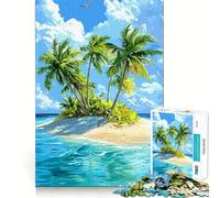 Jigsaw for Teenagers 1000 Pieces Tropical Island Paradise Flawless Edge Fun Mind Game Gift Cozy Fun Time Christmas Wall Art (50x75cm)