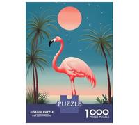 Jigsaw for Teenagers 1000 Pieces Tropical Pink Flamingo 03 Puzzle for Adults Hands-on Game Home Decoration Fun at Home Activities, 52x38cm/1000pcs
