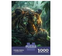 Jigsaw for Teenagers 1000 Pieces Tropical Rain Forest Tiger Puzzle for Adults Relaxing Games Birthday Present Fun at Home Activities, 70x50cm/1000pcs