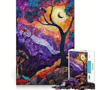 Jigsaw for Teenagers 1000 Pieces Twilight Forest Mosaic Flawless Edge Fun Mind Game Gift Cozy Fun Time Christmas Wall Art (38x52cm)
