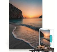 Jigsaw for Teenagers 1000 Pieces Twilight Waves Caress Flawless Edge Fun Mind Game Gift Cozy Fun Time Christmas Wall Art (38x52cm)
