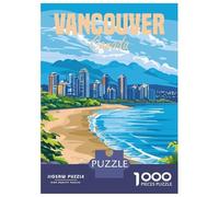 Jigsaw for Teenagers 1000 Pieces Vancouver Canada Jigsaw for Adults Relaxing Games Birthday Present Christmas Birthday Gifts 38x26cm/1000pcs