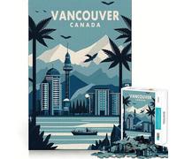 Jigsaw for Teenagers 1000 Pieces Vancouver Canada Travel Tight Cut Fun Problem Solve Fun Relax Fun Time Christmas Art Display (50x75cm)
