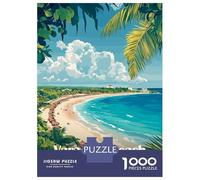 Jigsaw for Teenagers 1000 Pieces Varadero Beach Cuba Jigsaw for Adults Fun Games Staycation Kill Time Christmas Birthday Gifts 38x26cm/1000pcs