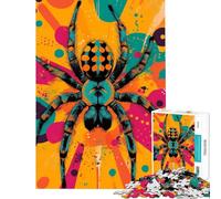 Jigsaw for Teenagers 1000 Pieces Vibrant Spider Illustration Puzzle for Adults Anti-Stress Toys Difficult Hard Christmas Birthday Gifts (Size 50x75cm)