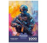 Jigsaw for Teenagers 1000 Pieces Vibrant Warrior -8 Adult Jigsaw Puzzle Relaxing Games Improve Memory Challenging Game Gifts 38x26cm/1000pcs