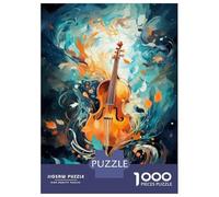 Jigsaw for Teenagers 1000 Pieces Violin Art Print Jigsaw Puzzle DIY Toys Staycation Kill Time Unique Birthday And Xmas Gifts 70x50cm/1000pcs
