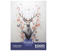 Jigsaw for Teenagers 1000 Pieces Whitetail Deer Adult Jigsaw Puzzle Relaxing Games Difficult Challenge Christmas Birthday Gifts 70x50cm/1000pcs